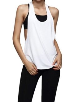 2024 Custom Logo Women’s Daily Wear Tank Top White Color Block Yoga Sportswear Women Ribbed Knit Crop Top